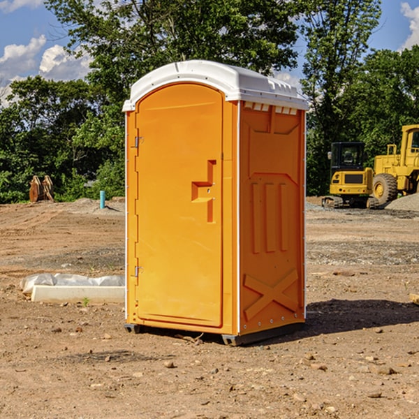 how often are the portable restrooms cleaned and serviced during a rental period in Lynn